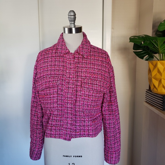 Rachel Zoe Tweed Jacket Size Medium! - Picture 5 of 16